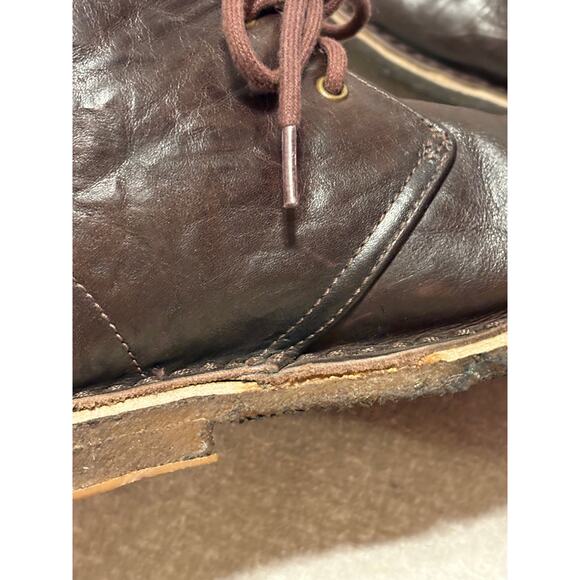 UGG Leighton Men’s Size 11 Crinkly Brown Leather Chukka Boots PLZ READ - Picture 15 of 16